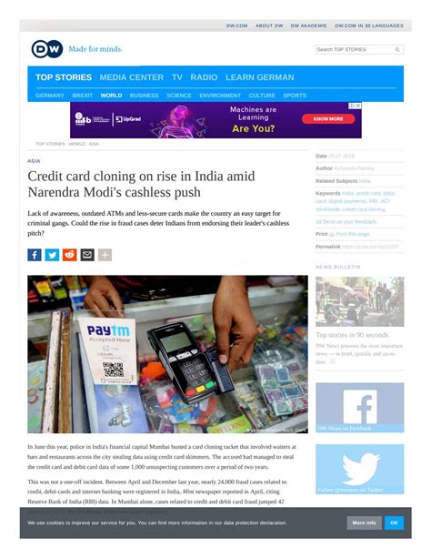 Credit Card Cloning On Rise In India Amid Narendra Modis Cashless Push