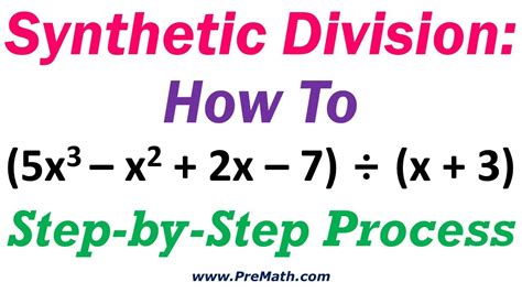 Synthetic Division How To Step By Step Process Youtube