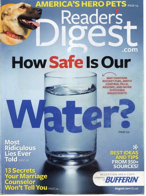 Readers Digest Water Readers Digest Readers Digest Magazine