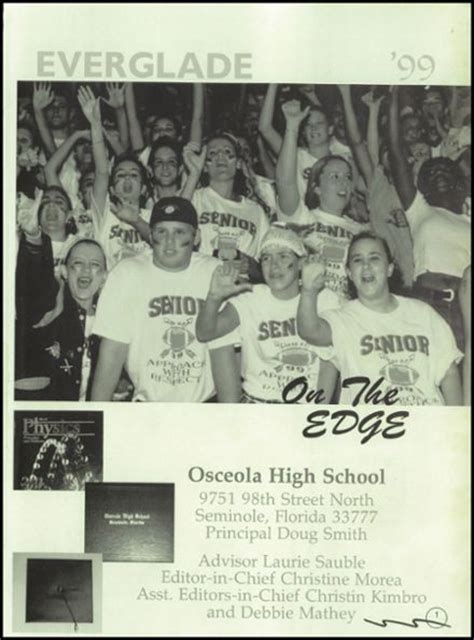 Explore 1999 Osceola High School Yearbook Seminole Fl Classmates