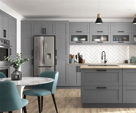 Gray Shaker In Stock Kitchen Cabinets Kitchen Cabinets The Home