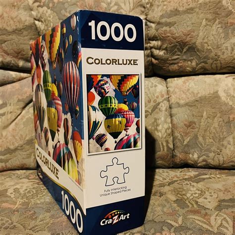 Colorluxe Premium 1000 Piece Jigsaw Puzzle Hot Air Balloons Above The