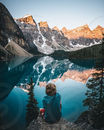 Beautiful Moraine Lake At Sunrise By Victor Aerden Photo Stock Snapwire