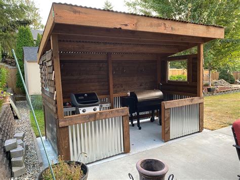Eddies Bbq Shed In 2021 Bbq Shed Build Outdoor Kitchen Backyard