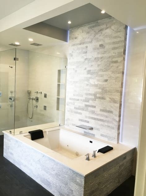 Deep soaking tub with shower also usually has a stage that's built around it with a couple of steps causing the tub. Deep Soaking Tub Shower Combo - Bathtub Designs