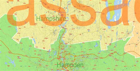 Massachusetts Cdr Vector Map Exact Extra Detailed Layered Coreldraw