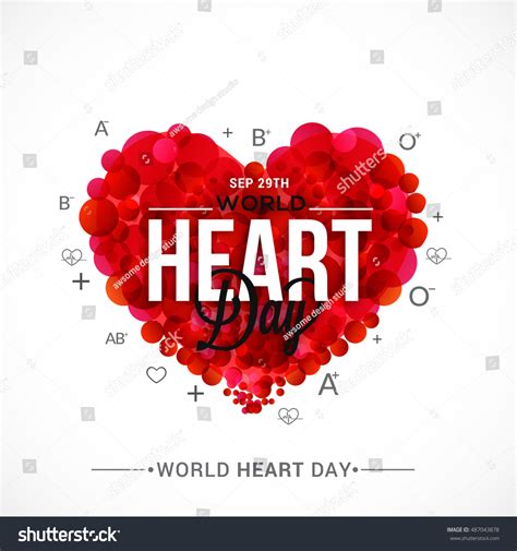 Creative Poster Banner World Heart Day Stock Vector Royalty Free