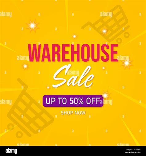 Warehouse Sale Poster Sale Offer Price Sign Discount Text Vector