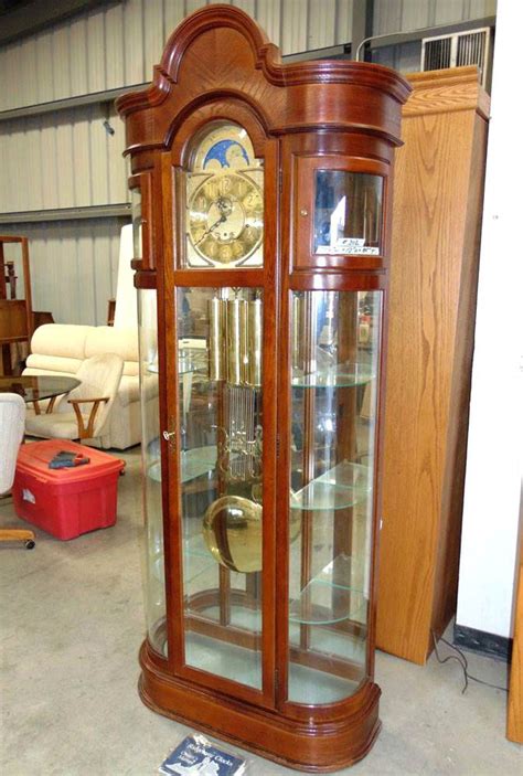 ridgeway grandfather clock with curio cabinet cabinets matttroy