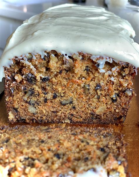 Carrot Cake Loaf With Cream Cheese Frosting Hungry Happens