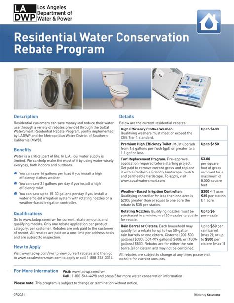 Dwp Water Conservation Rebates