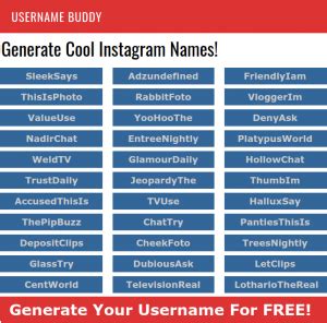 300 x 296 www usernamebuddy com generate cool instagram names - cool instagram name generator ecosia
