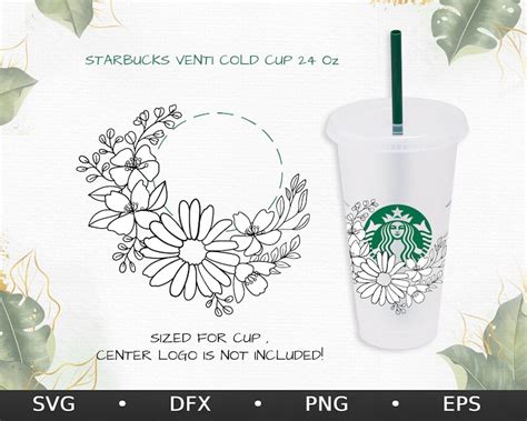 Floral Svg For Starbucks Cup - 103+ File SVG PNG DXF EPS Free