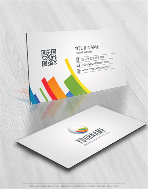 exclusive design  colorful globe logo  business card