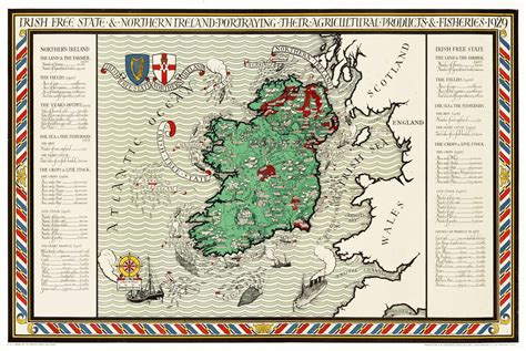 Ireland Map Vintage Art Free Stock Photo Public Domain Pictures
