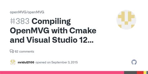 Compiling Openmvg With Cmake And Visual Studio 12 2013 Win 64 · Issue