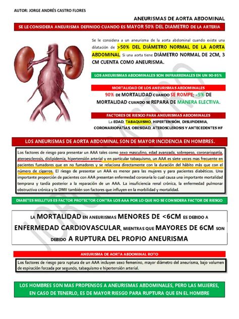 Aneurismas De Aorta Abdominal Pdf Hipertensión Isquemia