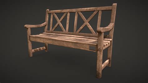 wooden bench low poly buy royalty free 3d model by mswoodvine [1e01d56] sketchfab store
