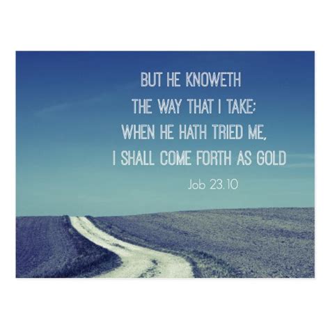 Come Forth As Gold Bible Verse Quote Postcard