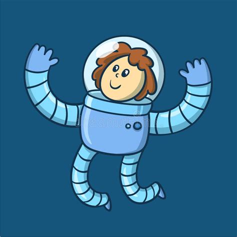 Funny Astronaut Outer Space Astronaut Floating Space Stock