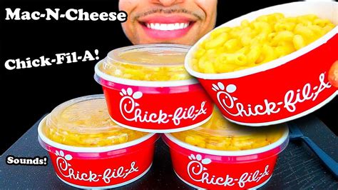 Mac N Cheese Chick Fil A Cheesiest Eating Show Sounds Stirring Jerry Big Bites No Talking Youtube