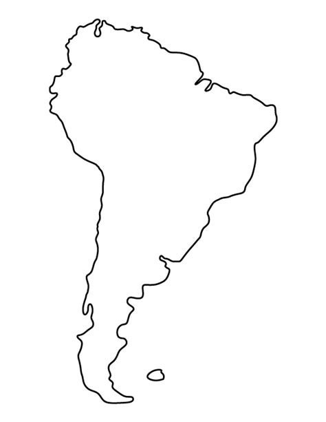 Printable South America Template