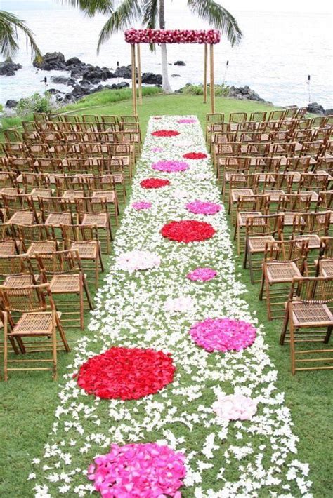 Aisle Decor With Petals Beautiful Rose Petal Aisle Wedding Aisle