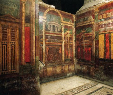 Fresco Wall Painting From Villa Of The Mysteries Pompeii Dated Around