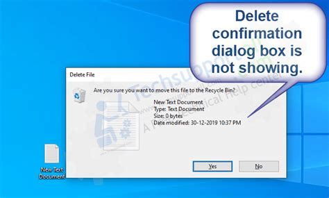 How To Enable Or Disable Delete Confirmation Dialog On Windows 10 Box