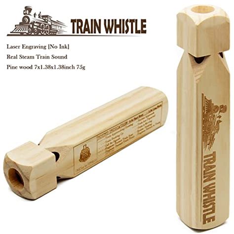 Wooden Train Whistle 4 Tone Flute And Retro Railway Station Bandanna