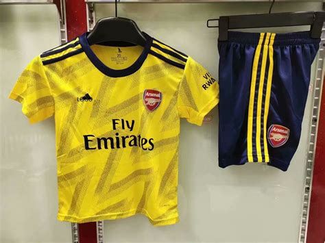 201920 Children Aaa Quality Arsenal Away Yellow Soccerfootball Kits