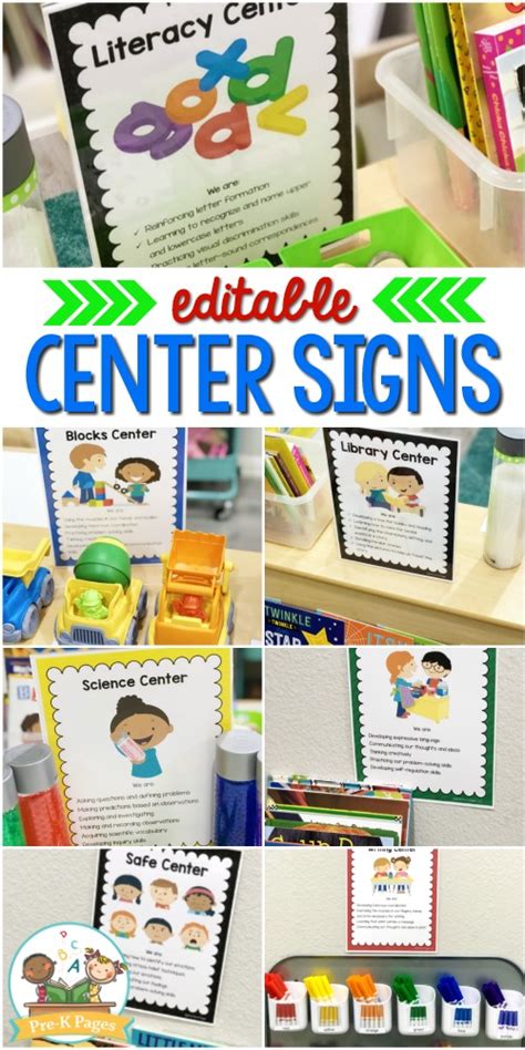Kindergarten Center Signs Art Center Preschool Classroom Center Signs