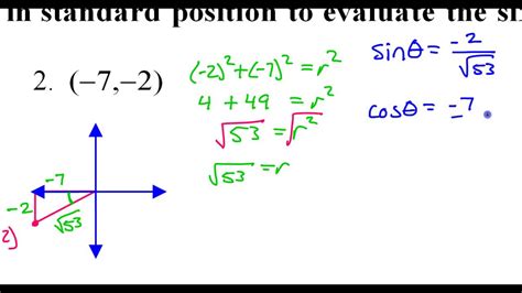 Day 12 Hw 1 To 4 Find Six Trig Function Values Given A Point Or