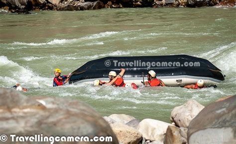 rafts fighting with white water of ganges river rishikesh uttranchal india world class
