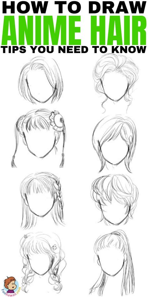 How To Draw Hair Anime Women Free Printable Practice Sheets
