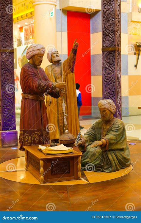Arabian Statue Ibn Battuta Mall Editorial Photography Image Of