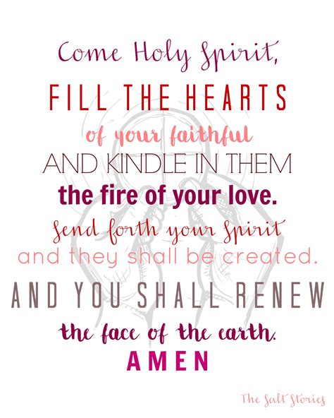 Prayer To The Holy Spirit Come Holy Spirit