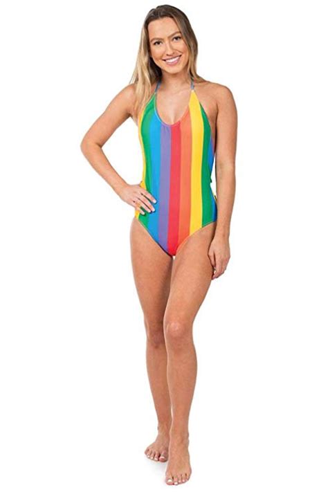 Womens Rainbow One Piece Swim Suit One Piece One Piece Swim Womens Rainbow