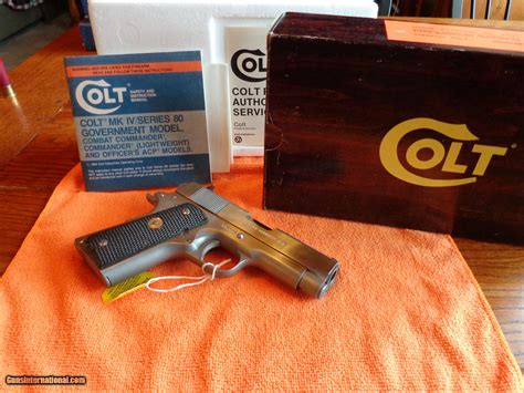 Colt Mk Iv Series 80 Officers Acp 45 Stainless Steel As New In The Box