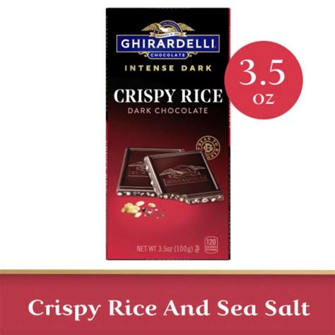 Ghirardelli Intense Crispy Rice And Sea Salt Dark Chocolate Bar 35 Oz