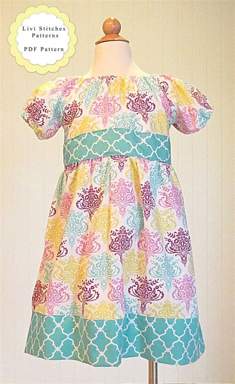 Ashley Peasant Dress Sewing Pattern Long By Livistitchespatterns