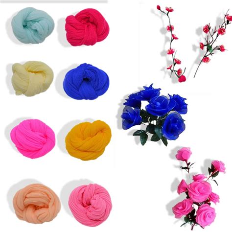 5pcs Multicolor Tensile Nylon Stocking Flowers Diy Flower Making
