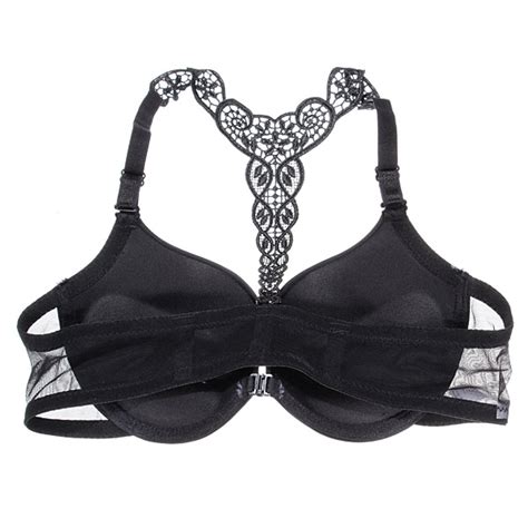 Sexy Womens Front Closure Lace Racer Back Racerback Seamless Push Up