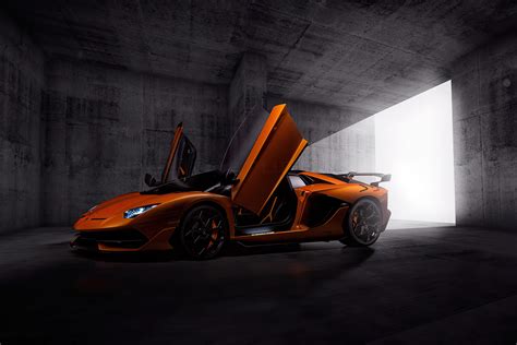 Orange Lamborghini Aventardor Svj Wallpaperhd Cars Wallpapers4k