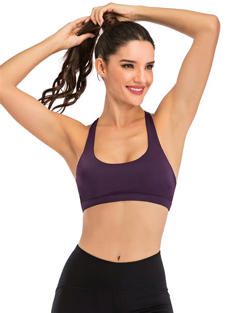 Womens Yoga Bras Removable Padded Sports Bras Wild Sexy Gathered Beauty