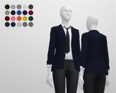 Business Suit Fseparate Jacket Rustys Sims 4 Sims Sims 4 Characters