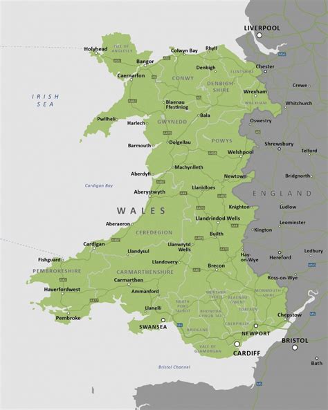 Printable Map Of Wales Free Printable Maps