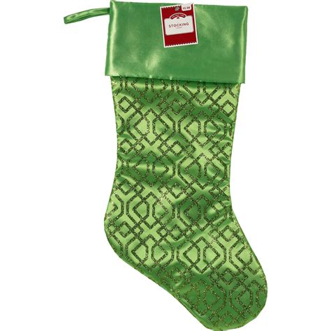Holiday Time Green Stocking