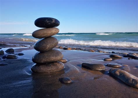 Stacked Rocks And Water