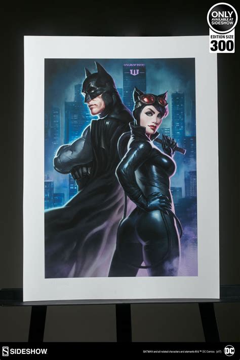Dc Comics Batman Catwoman Premium Art Print By Sideshow